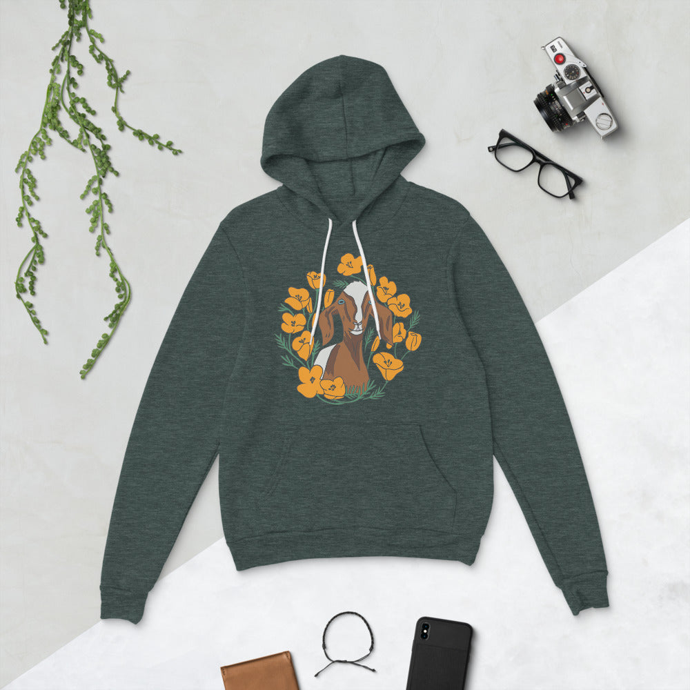 Surprise with poppies hoodie