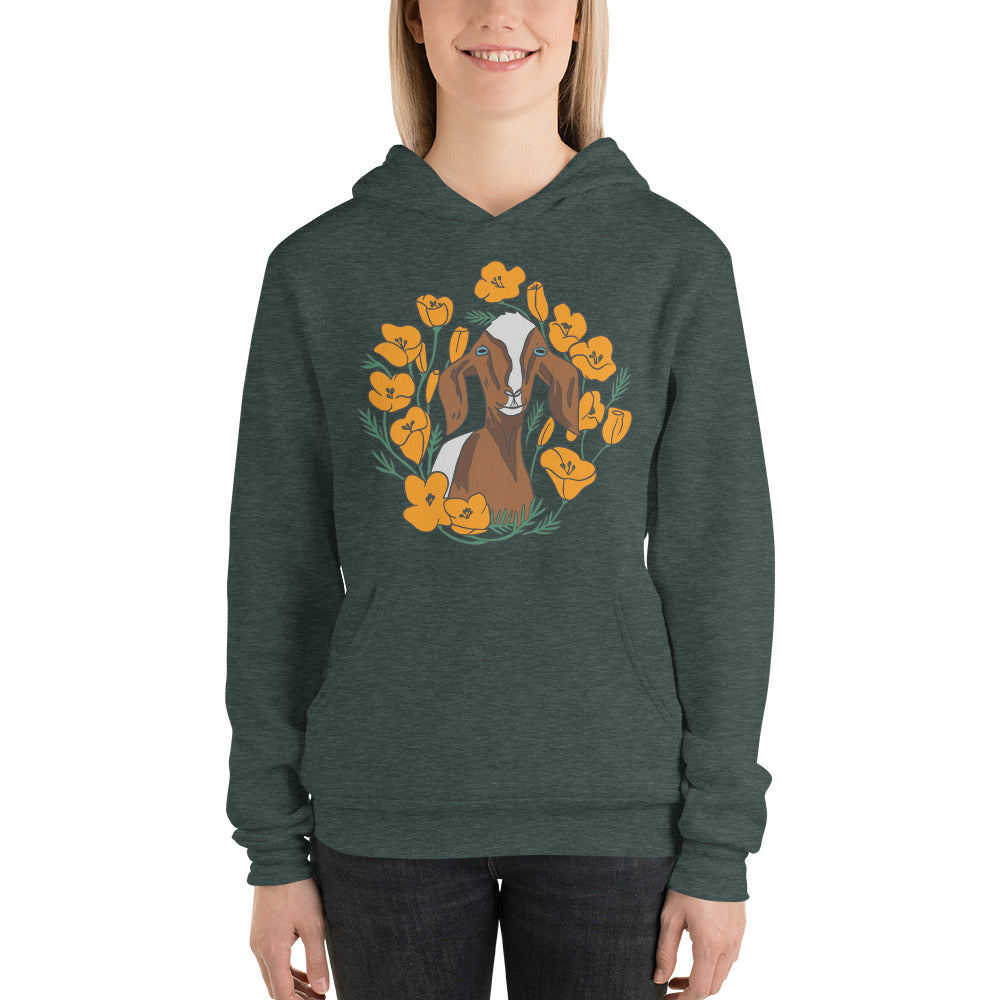 Surprise with poppies hoodie